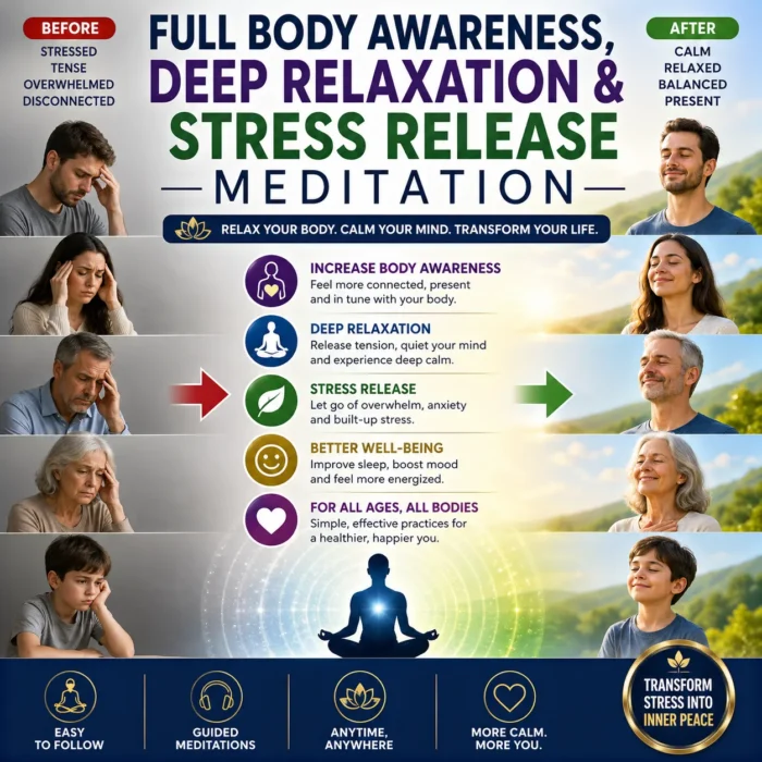 Full Body Awareness, Deep Relaxation & Stress Release Meditation ...